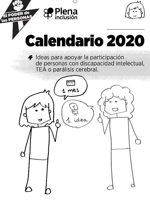 Calendario 2020 de Plena inclusión