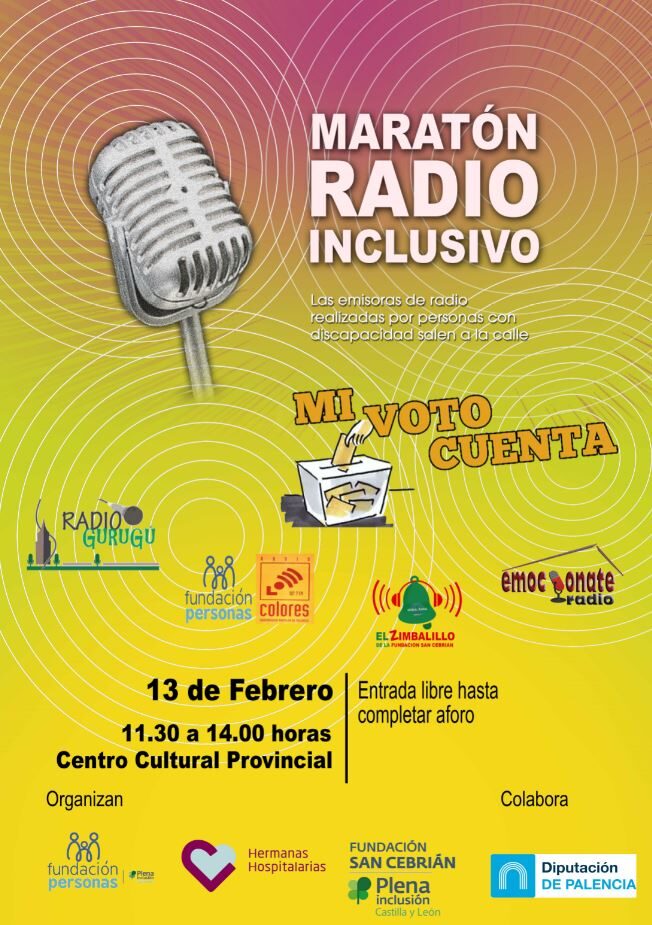 Presentación del III Maratón de Radio Inclusivo ‘Nuestro Voto cuenta’, en un año en el que TODAS las personas con discapacidad intelectual podrán ejercer su derecho al voto